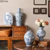 Yellow Painted Porcelain Vase Creative Classical Flower Pots Table Decoration Flowers Arrangement Vases Room Aesthetic Decor