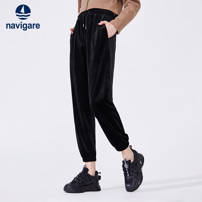 

Navigare Women s Plush Velvet Elastic Cuff Casual Pants M