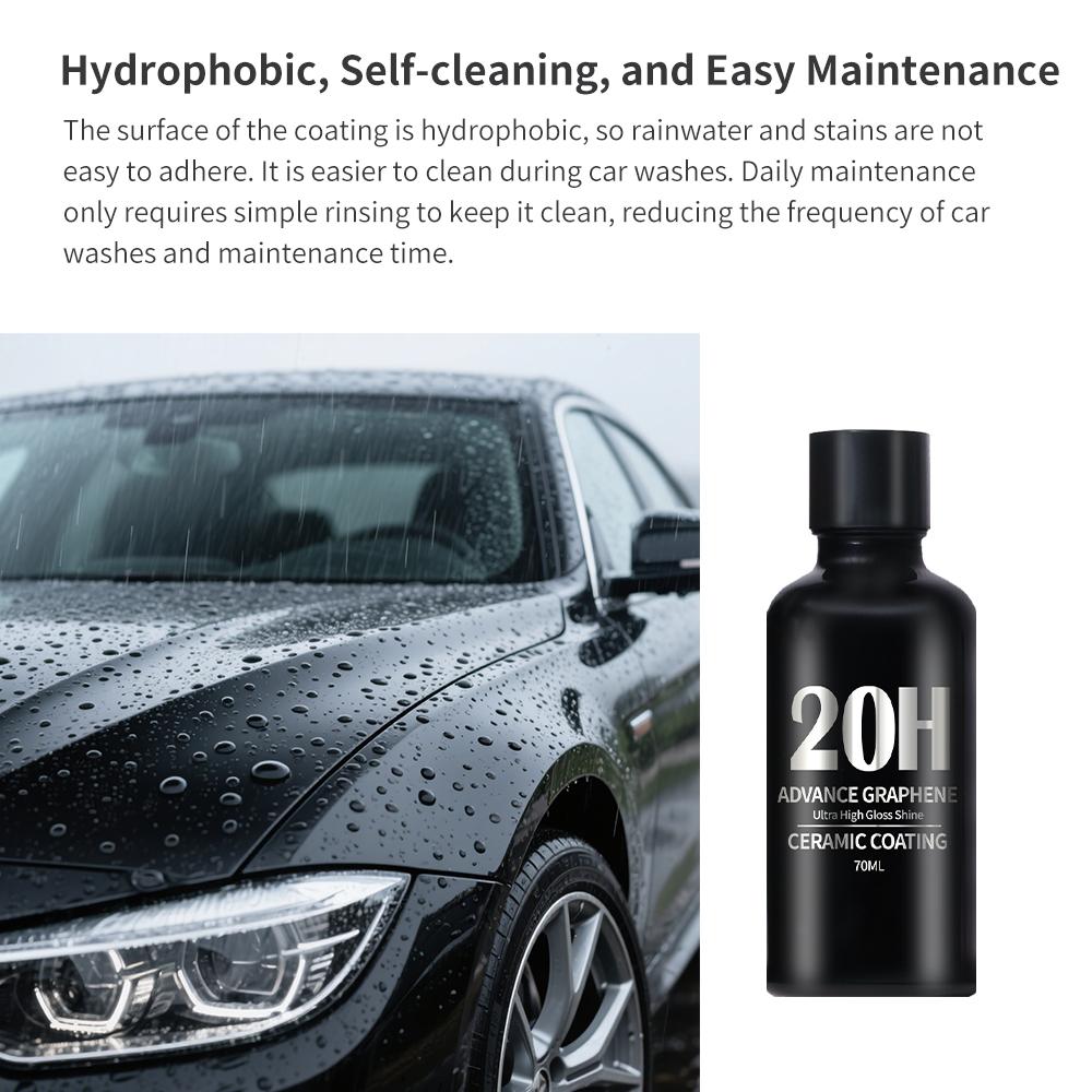 Graphene Ceramic Coating 20H with Self Healing and UV Track Technology Car Detailing Professionals 10+ Years of Protection