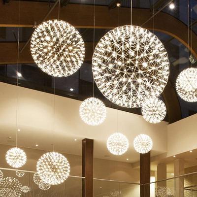 Sparkle Ball Chandelier Wrought Iron Clothing Store Barber Shop Chandelier Bed and Breakfast Tea Room Duplex Floor Lamp
