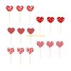 Valentines Party Vase Inserts Ornament 15Pcs Cardstock DIY Decors For Table Centerpieces Floral Arrangement D57B