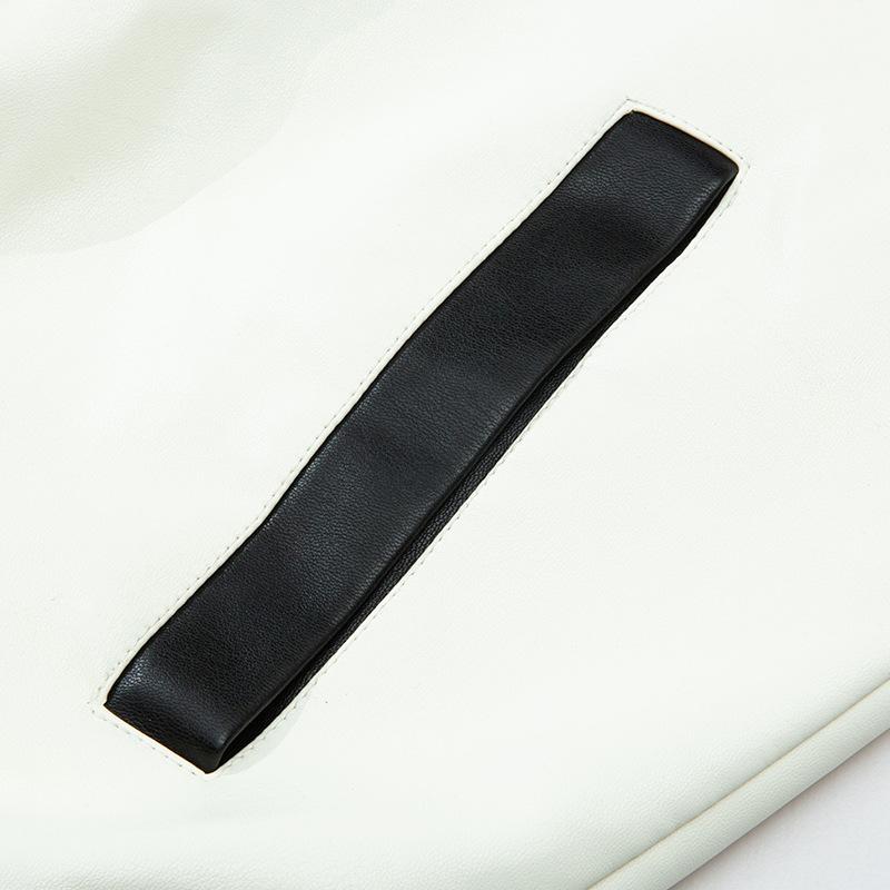 Autumn and winter motorcycle jackets for teenagers men's PU jackets casual leather jackets windproof warm jackets tops for men