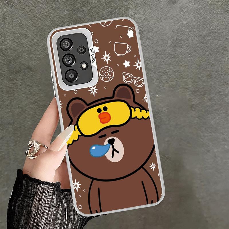 Cartoon Bear B-Browns C-Conys Soft Phone Case for Samsung A17 A16 A15 A14 A13 A57 A56 A55 A54 A53 A37 A36 A35 A34 A33 A26 A25 A2