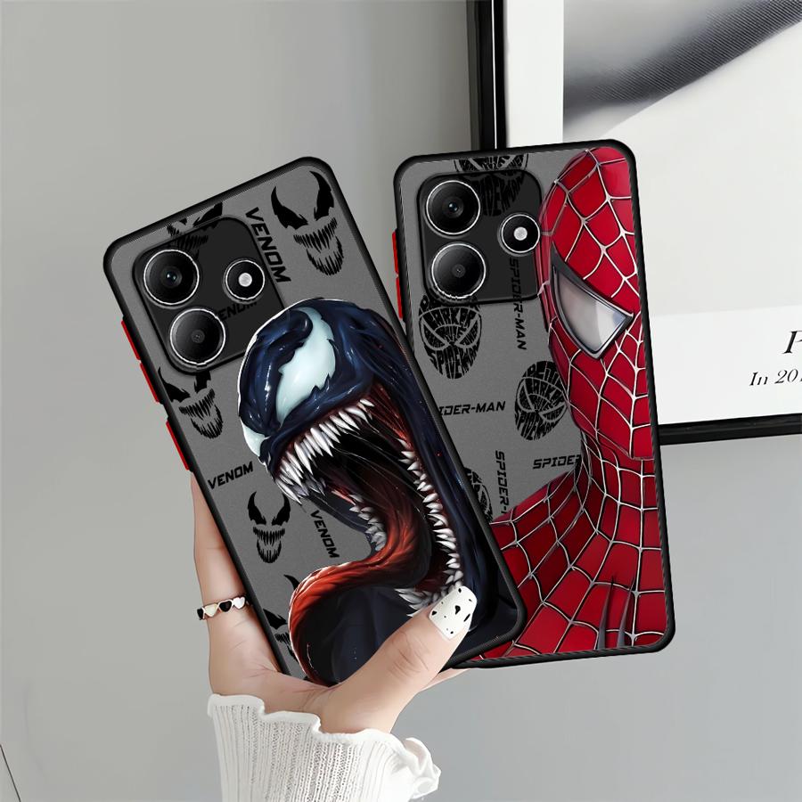 Custodia Marvel Spider-Man Venom per Xiaomi Redmi Note 14 A4 9S 11 10 13 Pro Plus 13C 12 14C Cover per Telefono