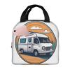 Beach Cartoon Camping Vehicle Insulated Lunch Bag for Women Children Portable Food Boxes Thermal Lunch Box Tote