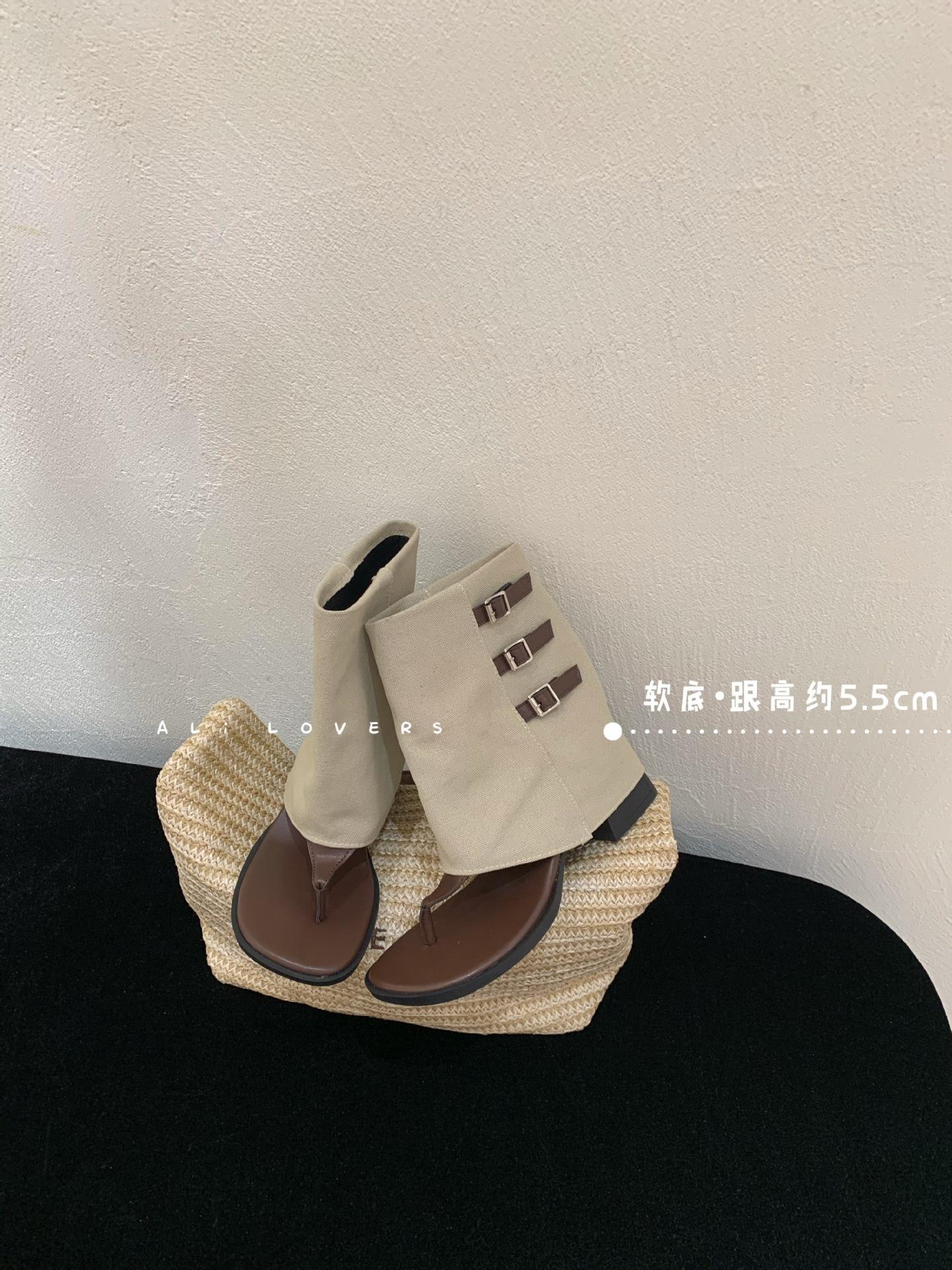 

Retro niche French western cowboy boots toe cool boots women s 2025 new gentle open-toe high-heeled trousers boots 39 коричневый