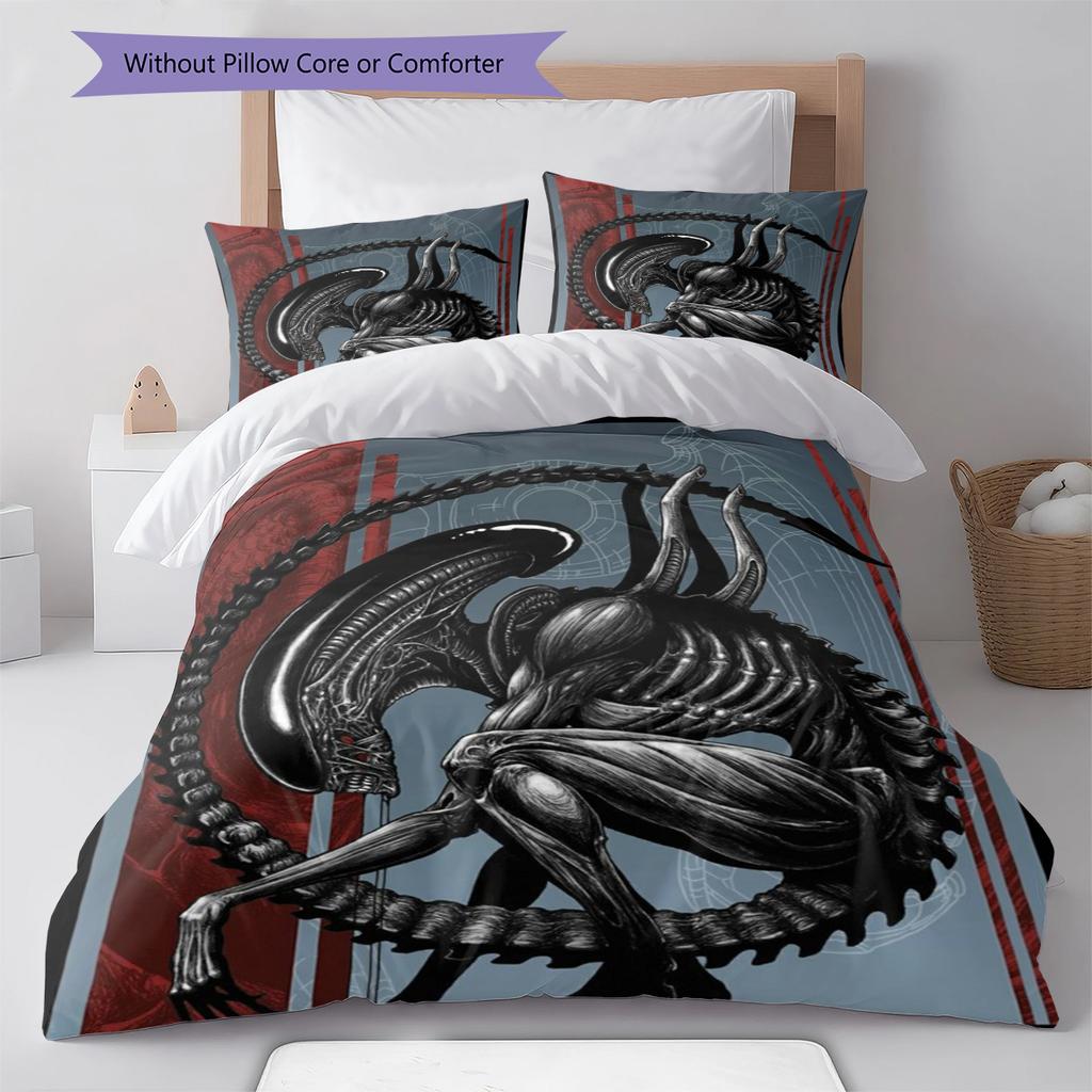 Cartoon Pattern Bedding Quilt Set Quilt Cover Pillowcase Home Decoration Birthday Gift (1 * Duvet Cover + 2 * Pillowcase, Without Core)