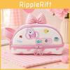 Girl Heart Handheld Pencil Case With Oxford Fabric Compact Storage Bag For Teens And Students