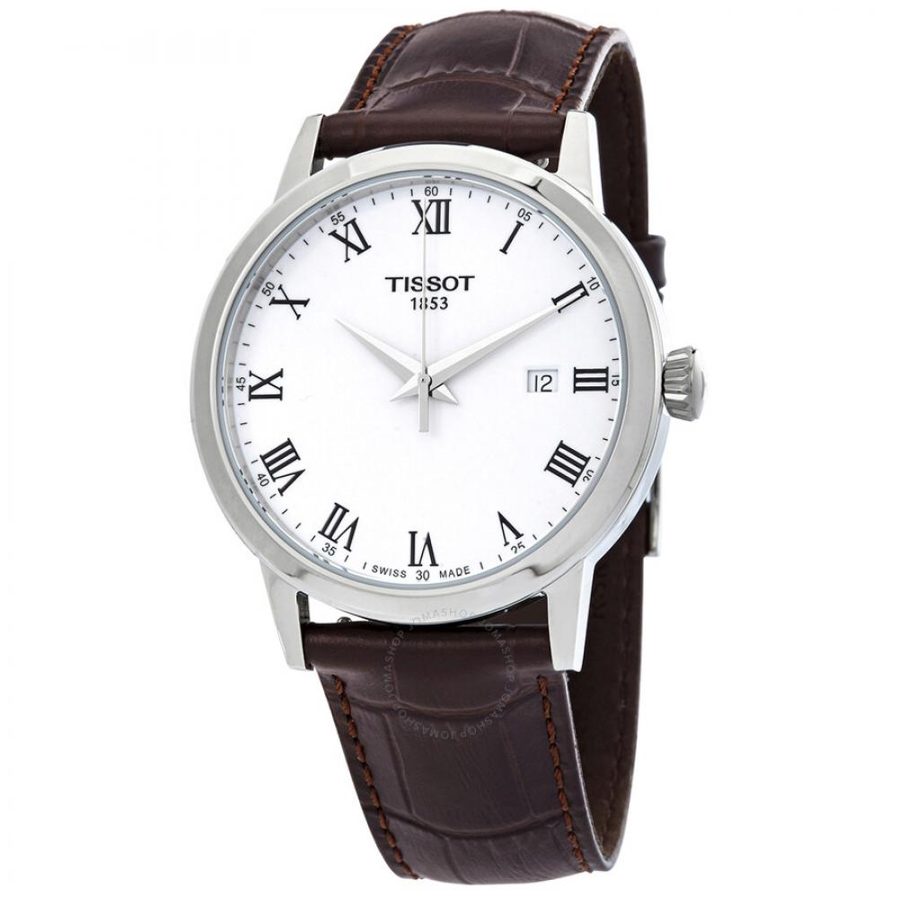 TiSSoT T ClaSSic quarTz whiTe Dial Men S waTch T129.410.16.013.00
