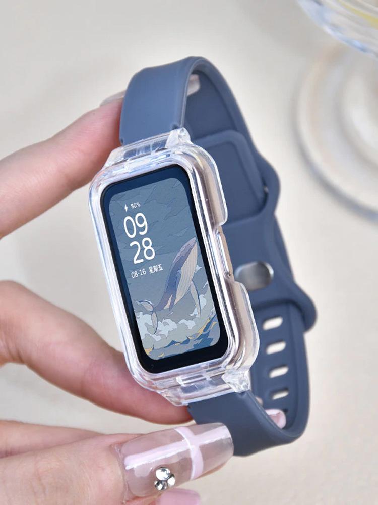 Case+Strap For Huawei Band 10/9/8 Accessories Sport Silicone Replacement Belt Pulseira Correa Smart Watch Bracelet Huawei Band10