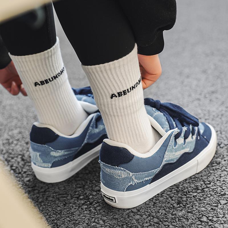 Denim Canvas Skateboard Schuhe für Herren Damen Designer Dicke Sohle Sneaker Board Mode Sport Plateau Tennis Freizeitschuhe Paar