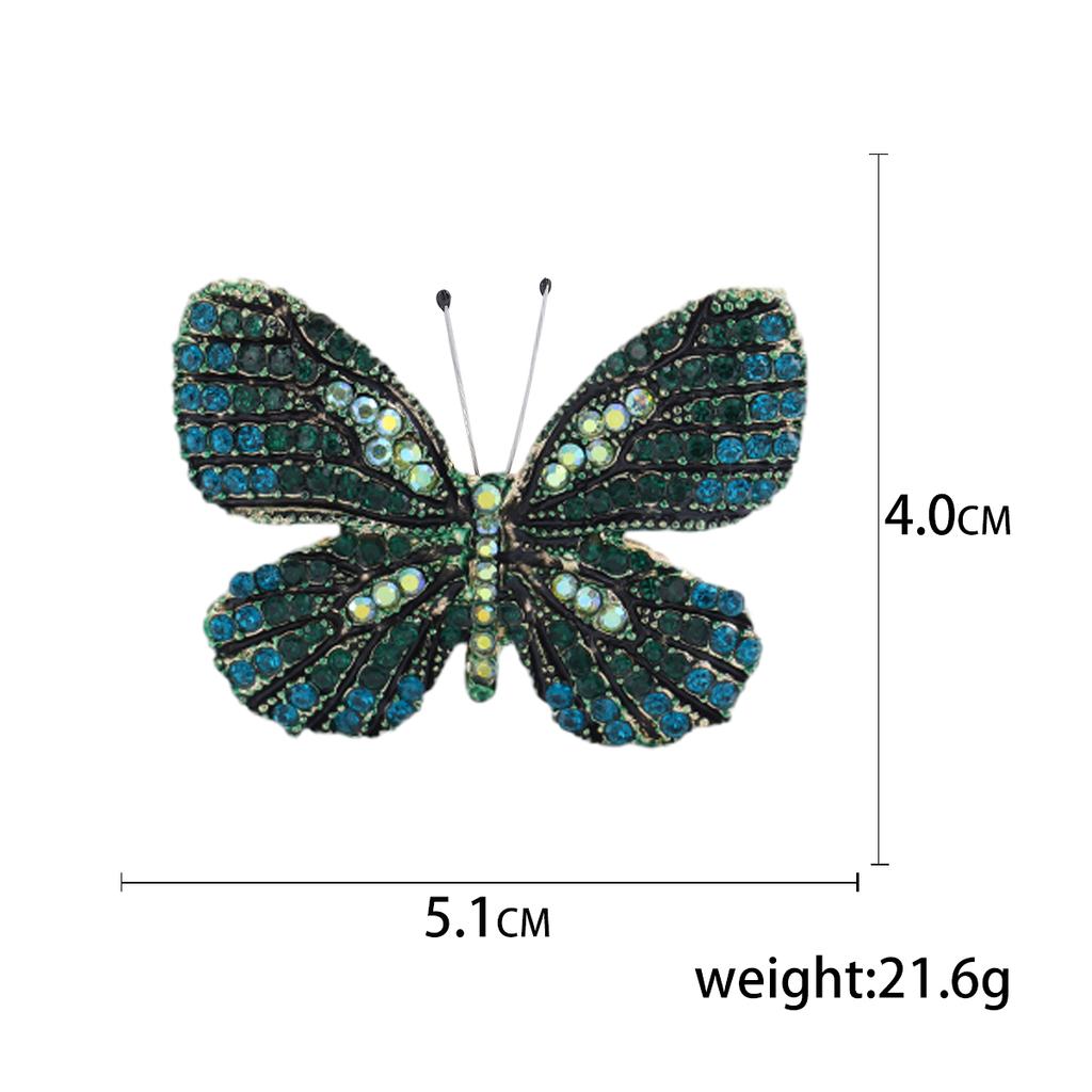 Rhinestone Butterfly Brooches for Women Unisex Enamel Insect Pins Banquet Party Backpack Gifts Jewelry Accessories