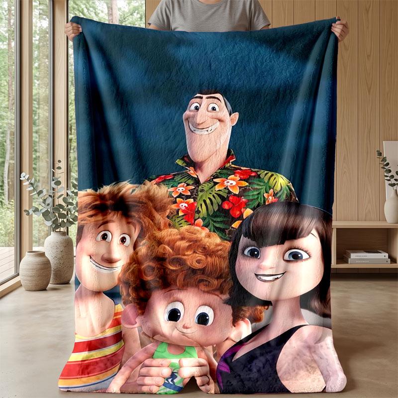 Soft Flannel Blanket Lightweight Cozy Bedroom Living Room CoverHotel Transylvania