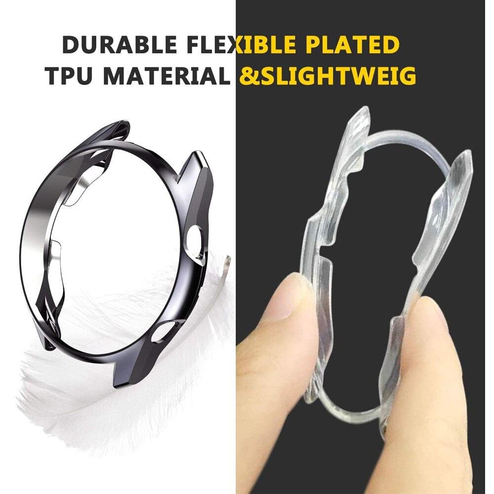 2 stk. vesker for samsung galaxy watch 6 classic 47mm 43mm Case galaxy watch 6 5 44mm 40mm 5 pro 45mm mykt TPU-beskyttelsesdeksel