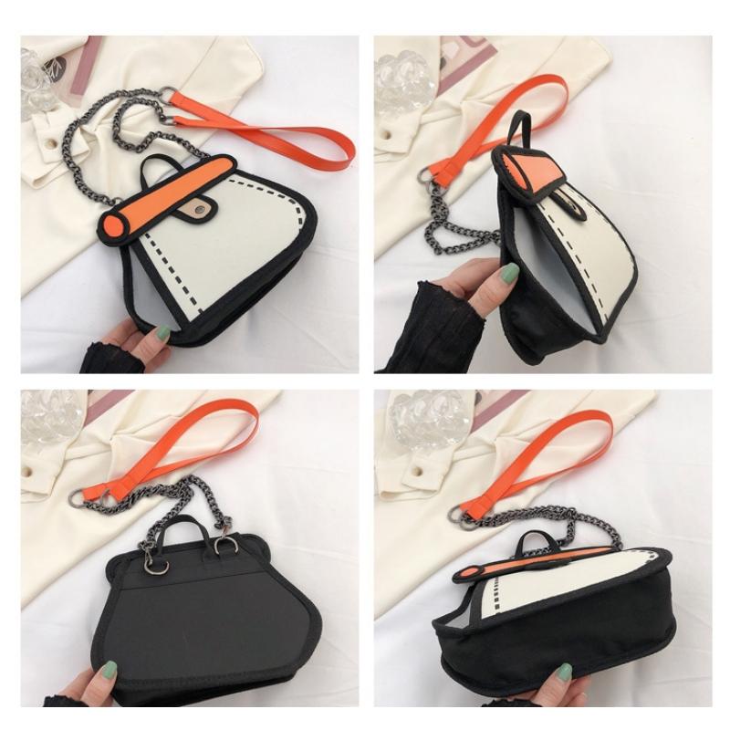 Kawaii Comic Handbags Girls 2023 Summer Japanese Fashion 2D Crossbody Bags for Women Free Shipping Coin Purse