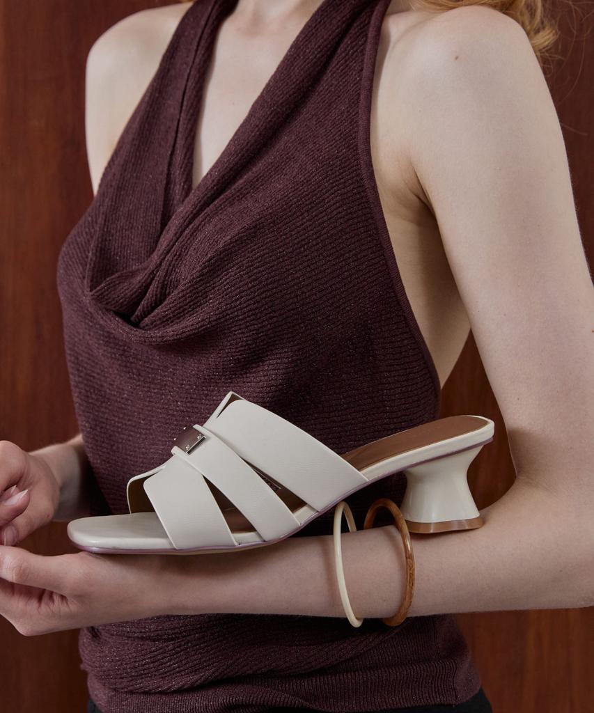 Spur Cleo Ornament Mule Sandal 6Cm -Ws9037 (3Color)
