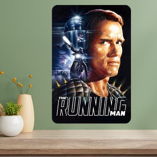 The Running Man Classic Movie Metal Poster Sign 20x30cm(7.8x11.8inch)
