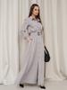Gray Shirt Dress with Long Sleeves ISSA PLUS