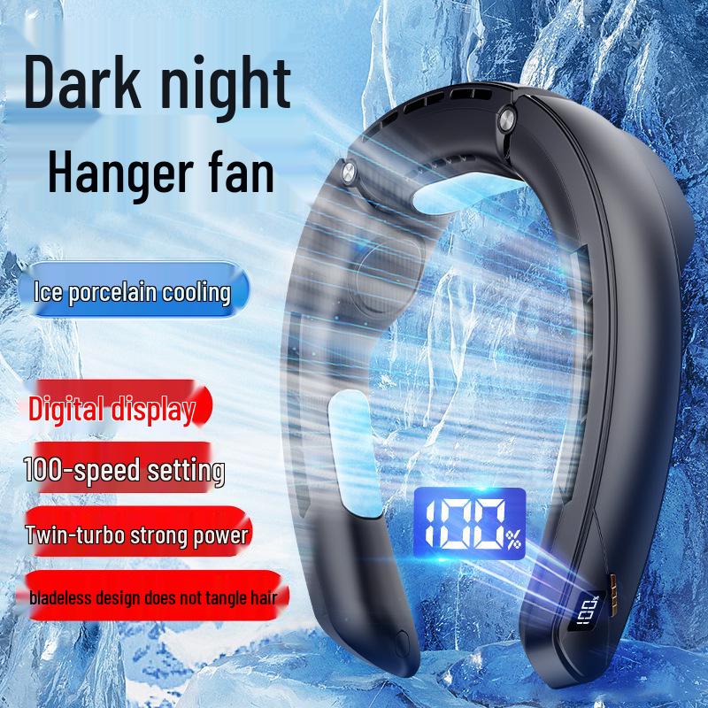 2026 Leafless USB Charging Neck Fan - Cooling, Portable, & Hanging 4000mAh