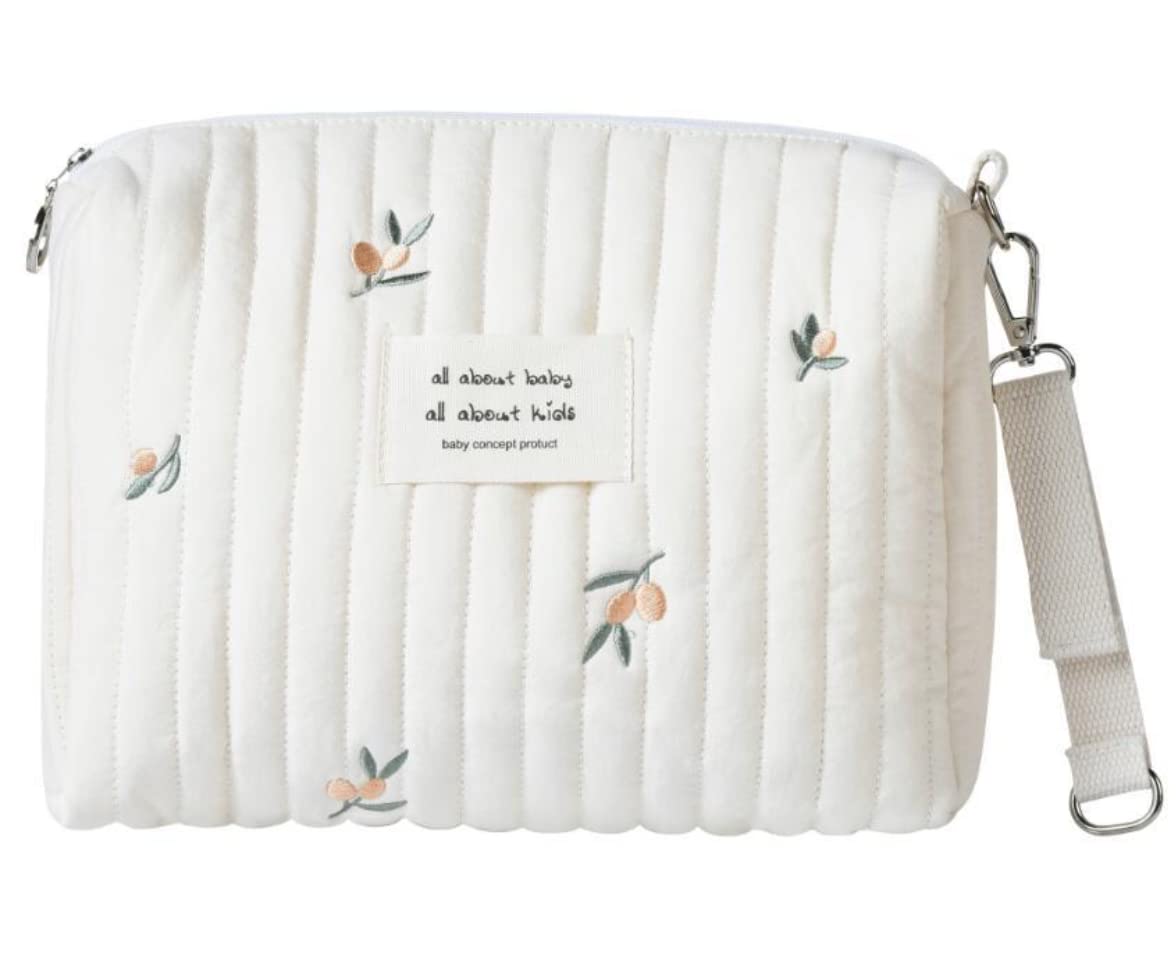 

Happy RURU Quilted Diaper Large Korean Perfect for Baby Showers and other Gifts Pouch, Capacity, Cute, Design, (Olive) оливковый