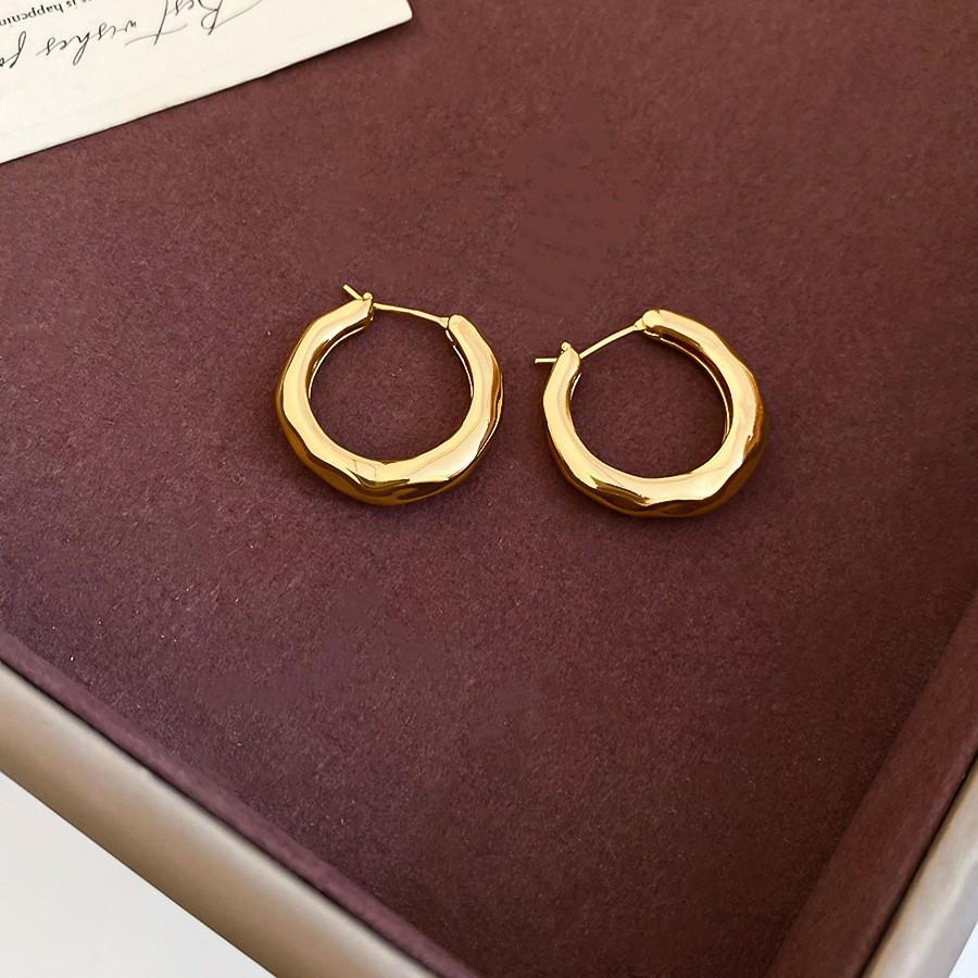 Metal Irregular Earrings European and American Retro Temperament Versatile Earrings Earrings