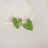 French Style Ombré Drip Paint Heart Stud Earrings for Women, Niche Artistic Sweet Personalized Fashion Jewelry Trending Gift Idea