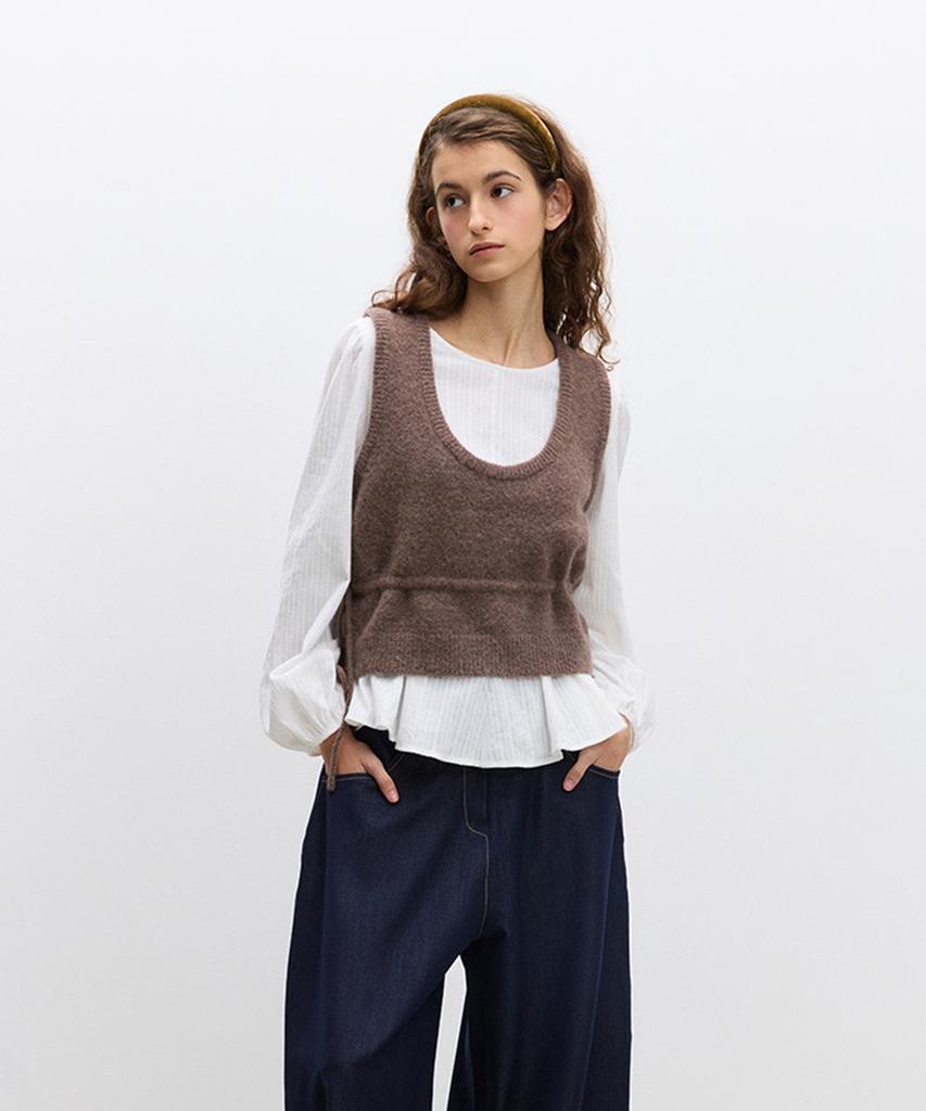 Lilisu Ver Sweater Vest / Brown