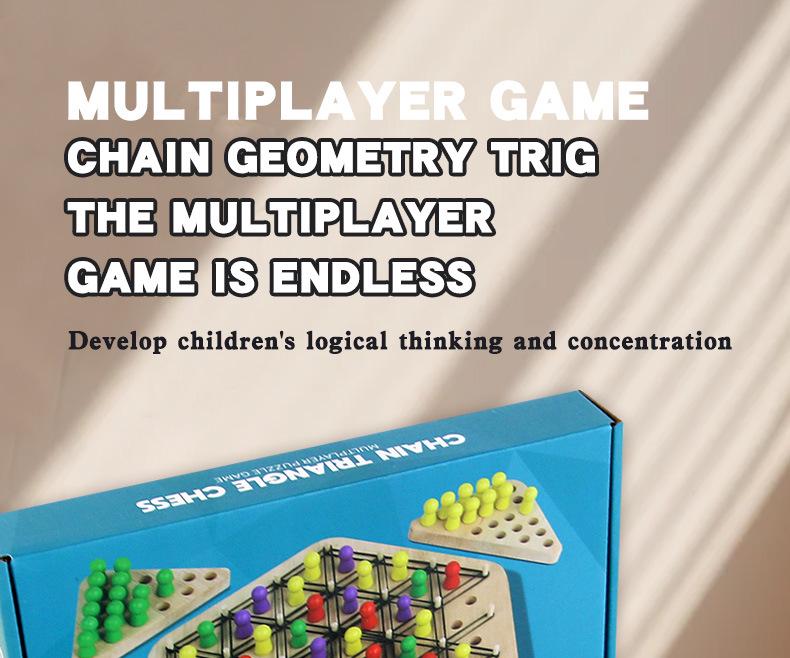 Geometric Triangle Chess Game: Rubber Band Training & Family Interactive Educational Toy