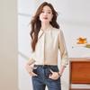 Women's Pointed Collar Long Sleeve Blouse