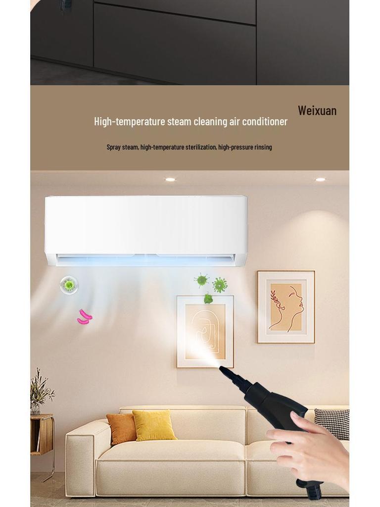 220V/110V High-Temp Steam Cleaner with LCD: Multifunctional Kitchen Cleaning Machine