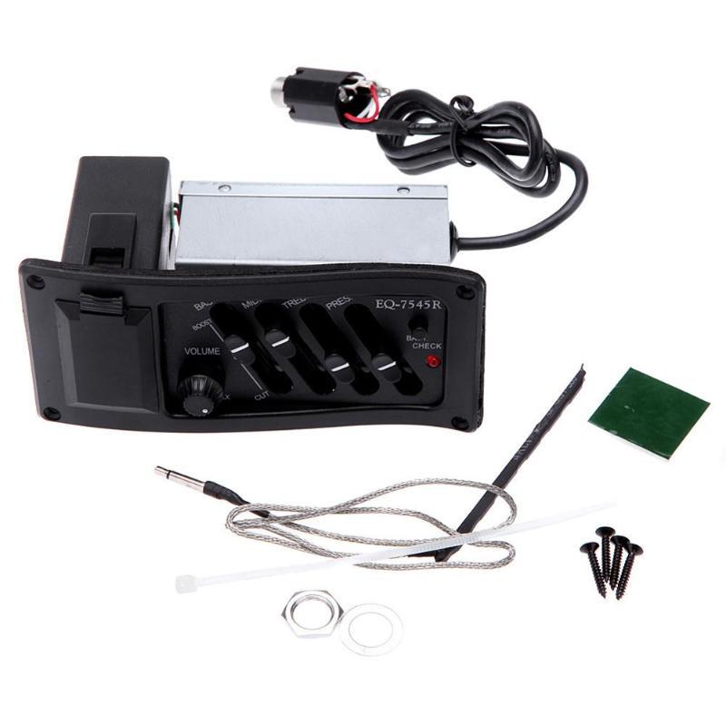 4-Band Eq Equalizer Piezo Pickup Eq-7545R Akustikgitarre Vorverstärker Tune #KY 4-Band Eq Equalizer Piezo Pickup Eq-7545R Akustikgitarre Vorverstärker Tune #KY