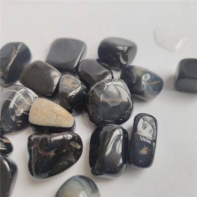 100 g natürliche schwarze Achat-Steinperlen für Herren, Schmuck, Armband, polierter Mineralstein, Juwelierhandwerk, Heilstein