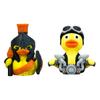 Spartan Warrior Duck Figurine, 3D Printed Motorcycle Rider Duck Statue, Cartoon Yellow Duck Tabletop Ornament, Gift Duck Lovers
