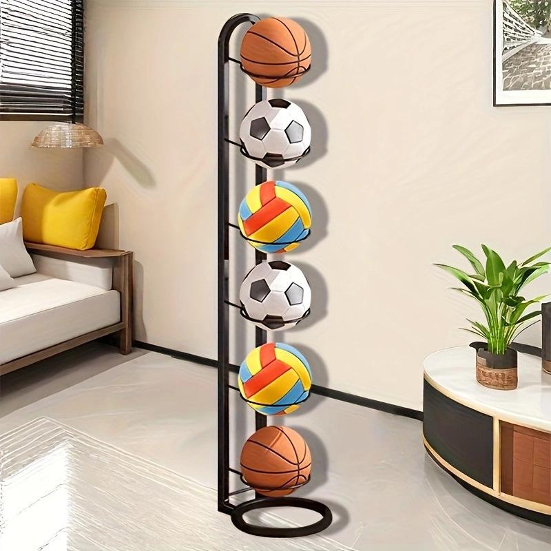 Multi-Function Ball Rack: Basketball, Football & Volleyball Storage for Kids' Rooms