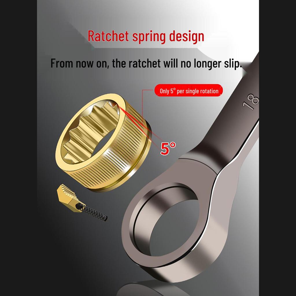 Gantuo 13mm Reversible Double-Headed Ratchet Wrench Set