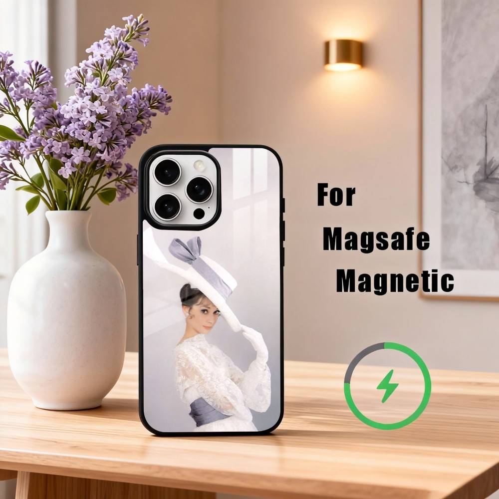 A-Actress A-Audrey Hepburn Phone Case For iPhone17,16,15,14,13,12,11 Plus,Pro Max Magnetic For Magsafe Wireless Charging