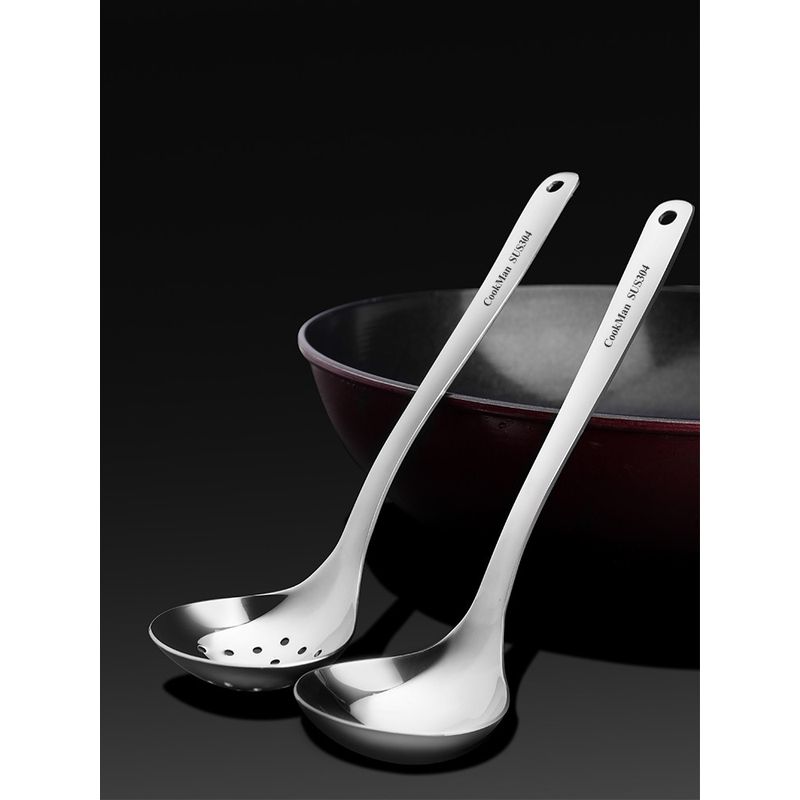 304 Stainless Steel Spoon Small Spoon Colander Creative Long Handle Spoon Suit For Home Soup Drink Soup and Porridge Porridge Spoon