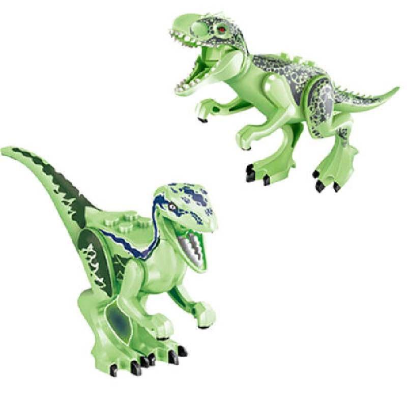 8pcs Fluorescent Jurassic Dinosaur Building Blocks For Kids Non-toxic And Safe Material