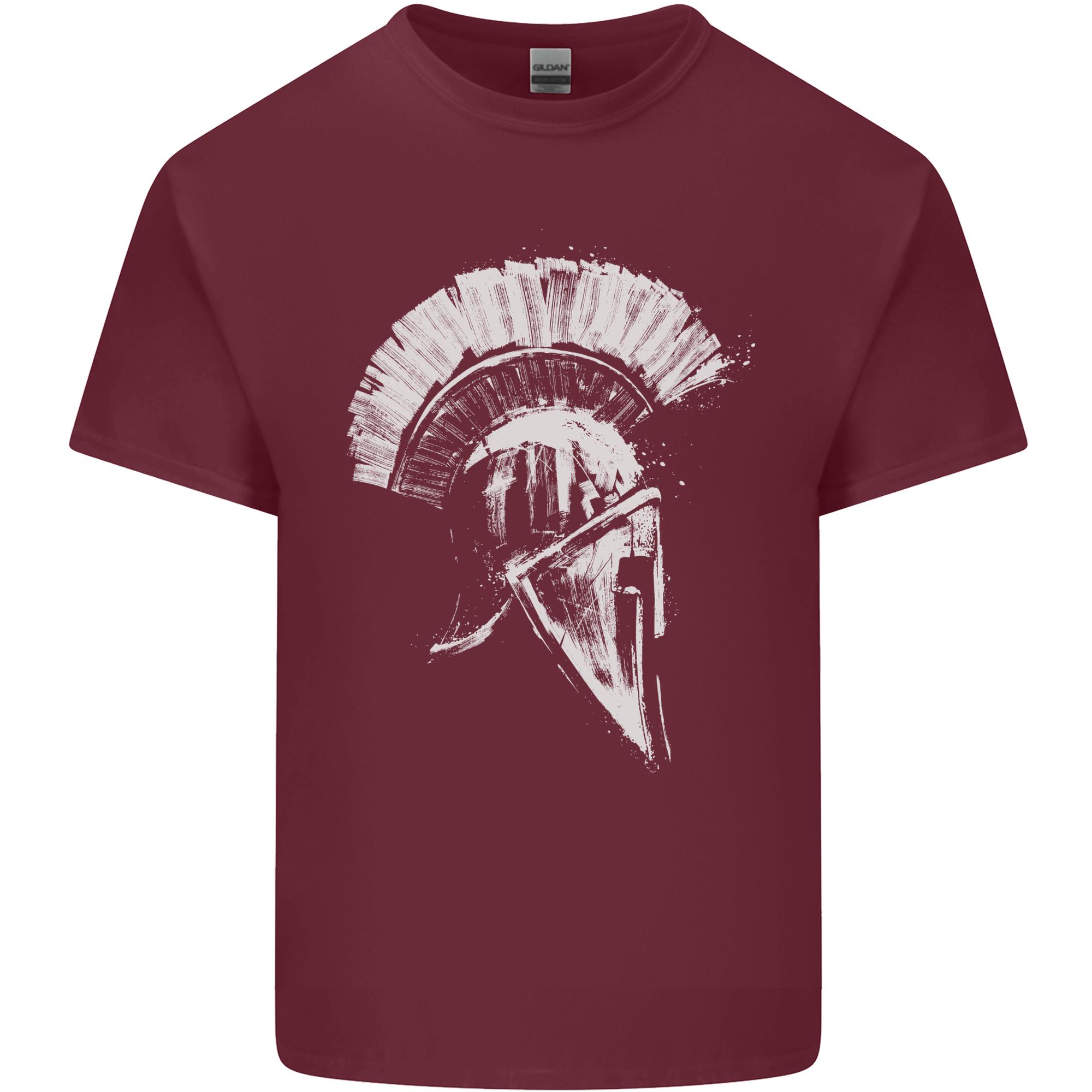 Greek RoUnisex Spartan Helmet Gym Bodybuilding Unisexs Light Cotton TShirt S