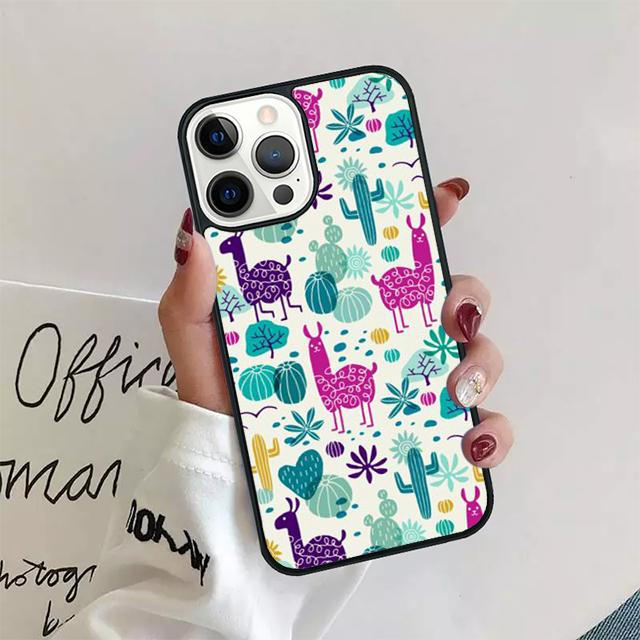 Plants Cactus Banana lamas Phone Case Cover For iPhone 17 Air 15 16 14 13 12 Pro Max 11 Pro Max Plus Coque Shell