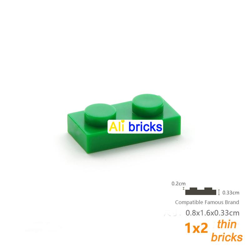 60pcs/lot 3023 DIY Blocks Building Bricks Thin 1X2 Educational Assemblage Construction Toys for Children Compatible With Brand