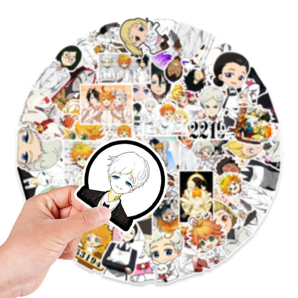 50 Anime Promised Neverland Graffiti Stickers Motorcycle Helmet Guitar Suitcase Decoration Stickers