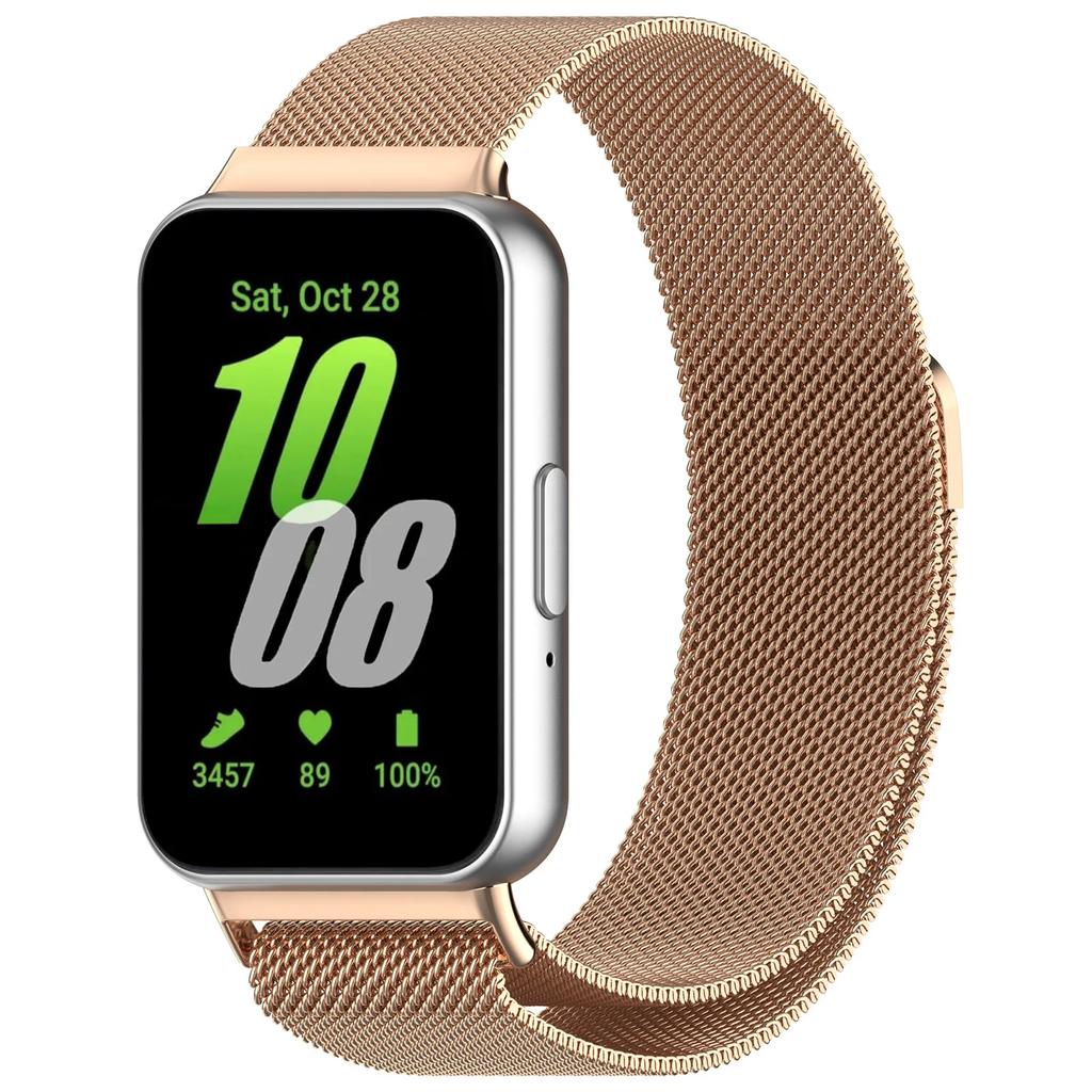Milanese Loop Strap For Samsung Galaxy Fit 3 Belt Metal Magnetic Bracelet Wristband For Samsung Galaxy Fit 3 Correa Accessories