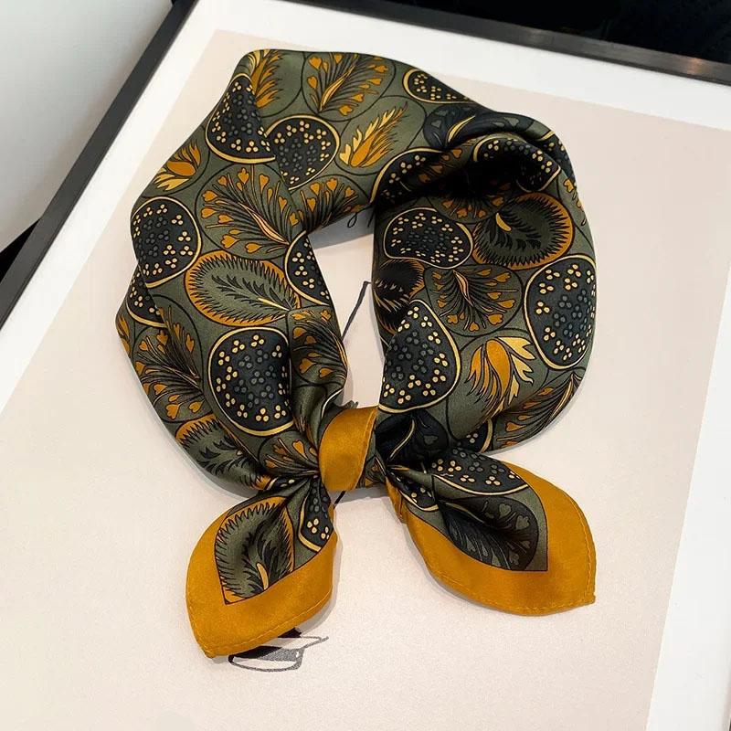 New 100% Natural Real Silk Scarf Fashion Women Summer Beach Small 53*53cm Neck Scarves Shawl Bandana Hijab Pashmina Poncho 2026