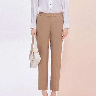 JMFFH088 Women's Slim Fit Straight Leg Cropped Pants