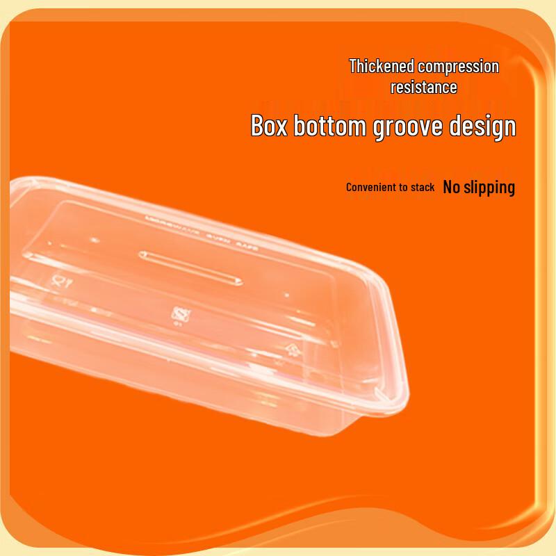 WEISHENG 2000ml Disposable Rectangular Food Containers