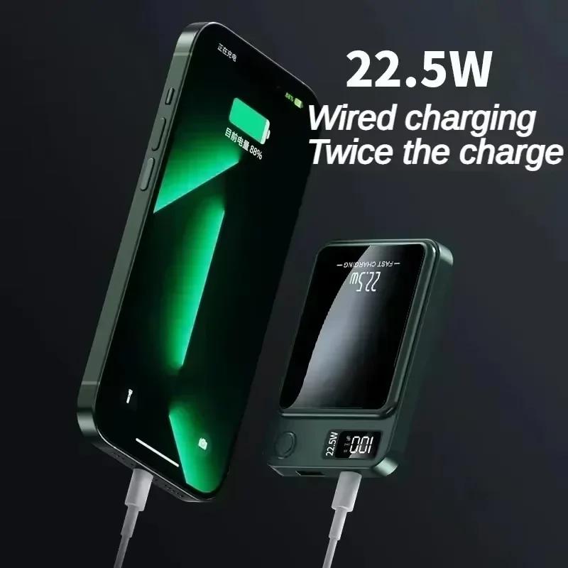 Lenovo 500000mAh Kabellose Magnetische Powerbank 22.5w Super Schnellladefunktion Tragbare Externe Akku-Bank Für Iphone Samsung