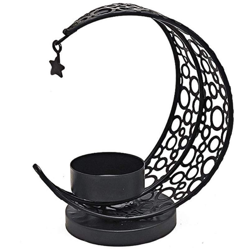 Moon Shaped Candle Holders Tealight Holders Metal Moon Candle Stand Candlestick for Christmas Dining Wedding Home Decors