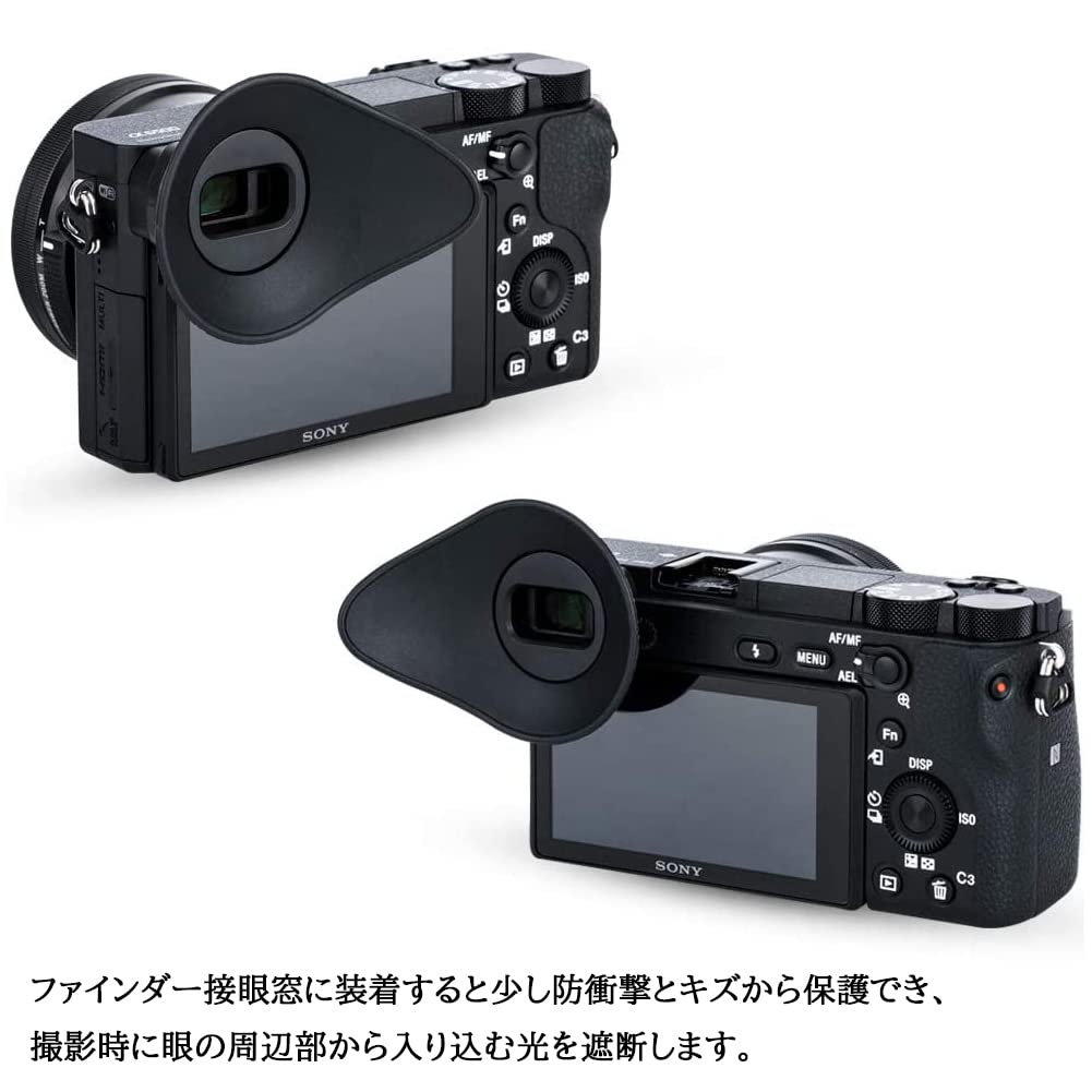 JJC Eye Cup Sony Eye Cup Kompatibilní s fotoaparátem Sony A6400 A6600 A6500 Ochrana hledáčku otočný o 360 stupňů Pohodlný Lehký Vyrobeno z