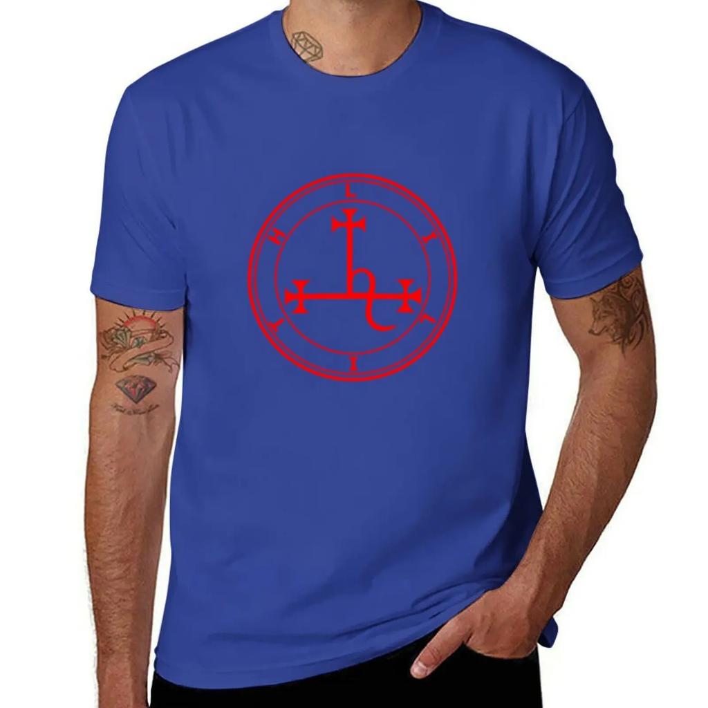 Lilith Ars Goetia Sigil Red T-Shirt sports fans boys animal print Men's t-shirts